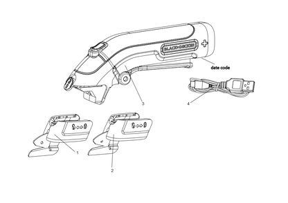 Exploded Diagram A Diagram and Parts List for BCSC115FF Type 1 Black and Decker Nibbler & Shears